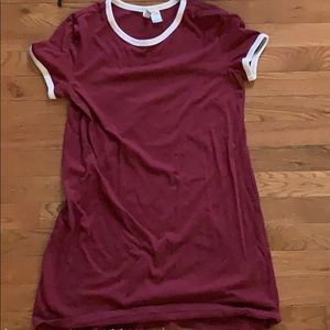 Maroon T-Shirt dress!!